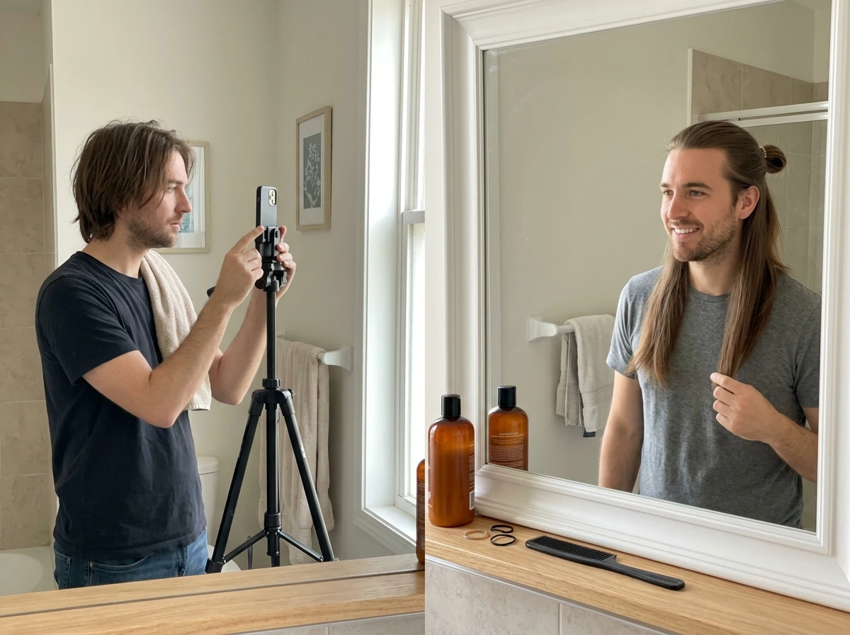 how to grow straight hair men