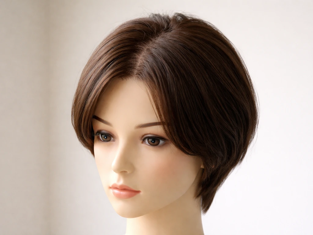 Minimal photo showing a simple hairstyle volume shift, fuller sides and back than the crown.